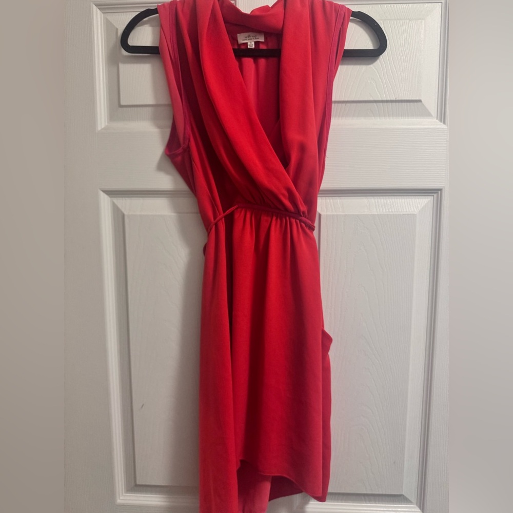 Wilfred| Aritzia| ‘Sabine’ Vivid Red Sleeveless Mini Dress Sz M